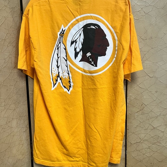 Vtg Y2K Reebok Washington Redskins Logo Yellow Shirt Commanders Size Medium - Picture 4 of 4
